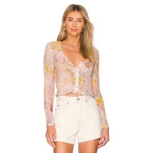 Free People Angelina Floral Long Sleeve Top